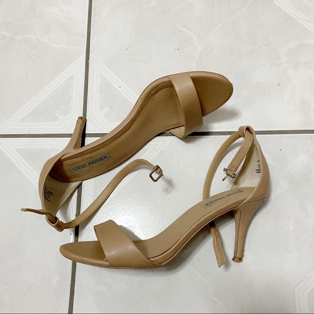 Steve Madden Nude Strappy Heels